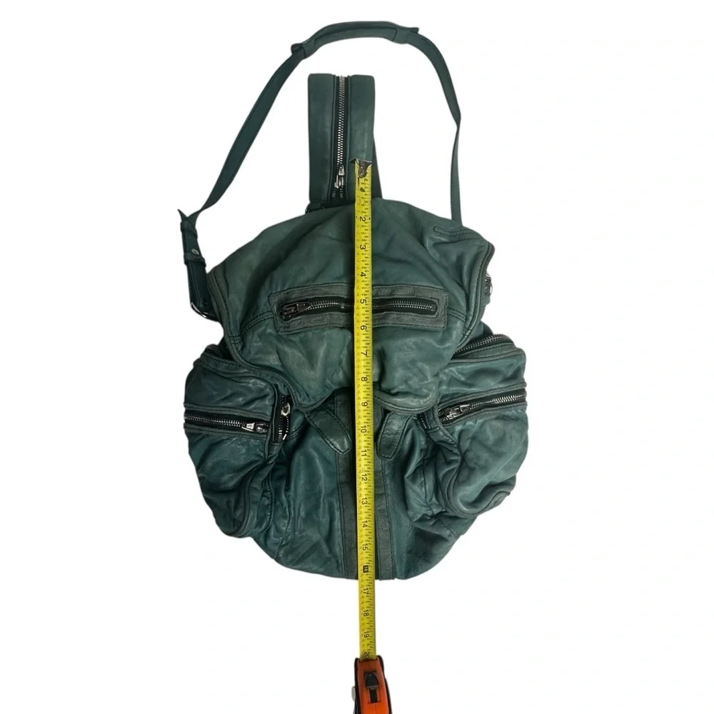 Alexander Wang Supple Lambskin Marti Convertible Moto Backpack Bag turquoise